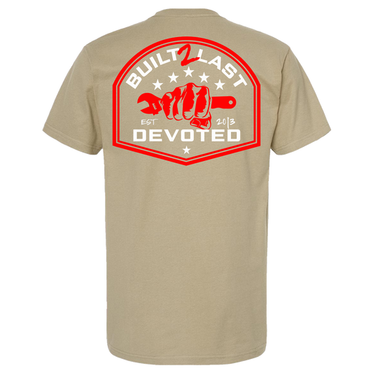 Built 2 Last • tan tee