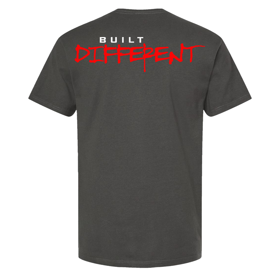 Built Different — Charcoal Tee