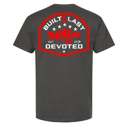 Built 2 Last • charcoal tee