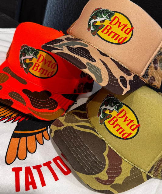 Devoted Brand Bassline Camo Trucker Hat – Vintage Outdoor Streetwear
