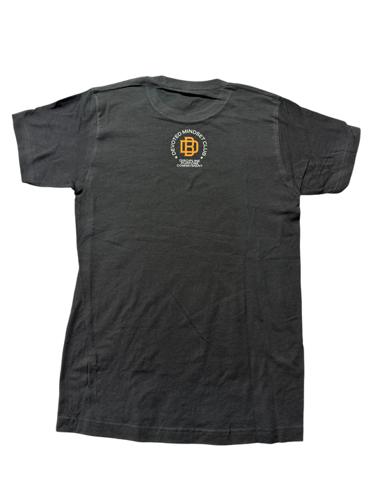 DMC Uniform 002 Training Club Tee in Iron charcoal, back view with DMC crest