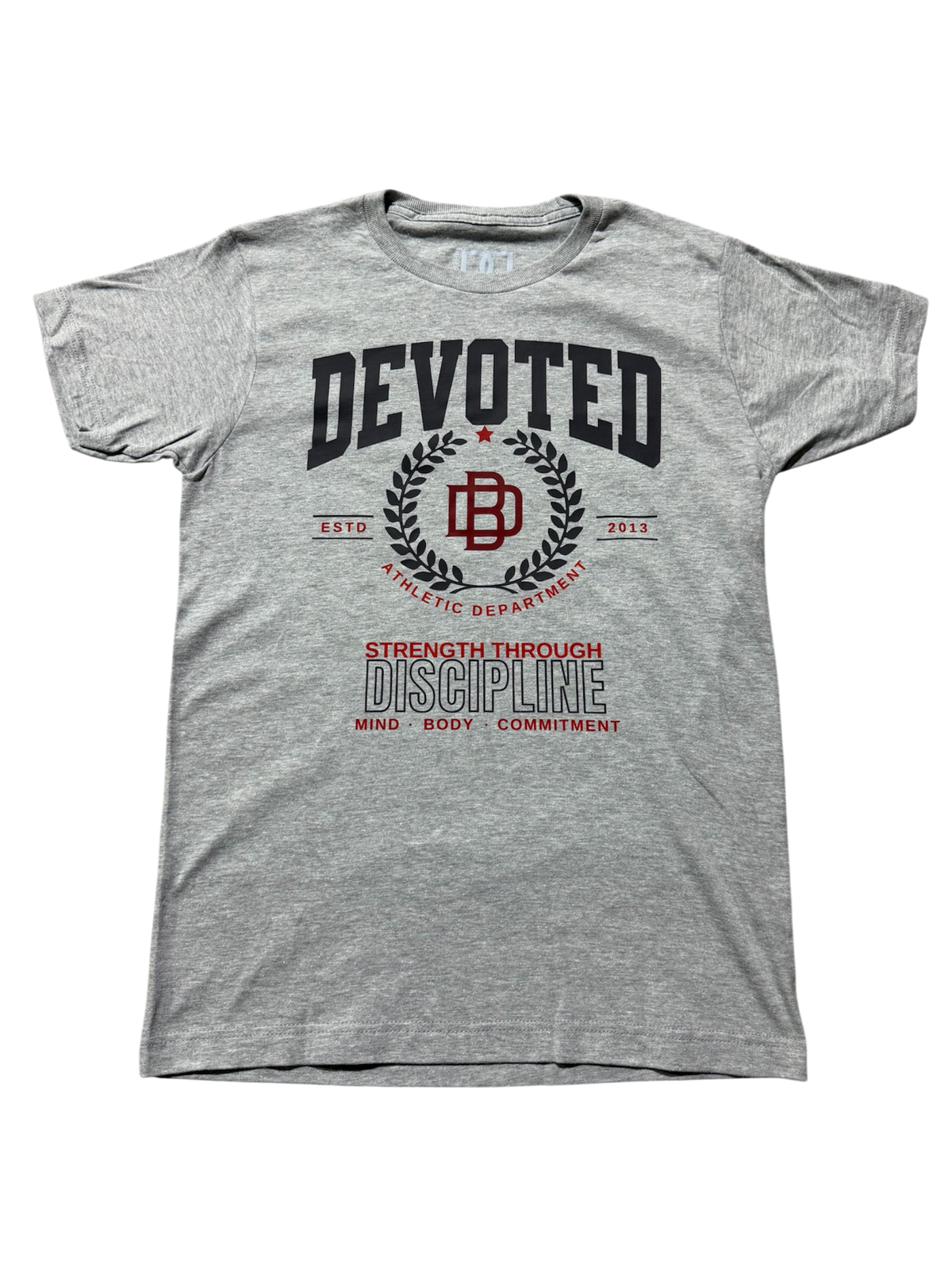DMC Uniform 004 Athletic Department Tee in Athletic Grey, front view
